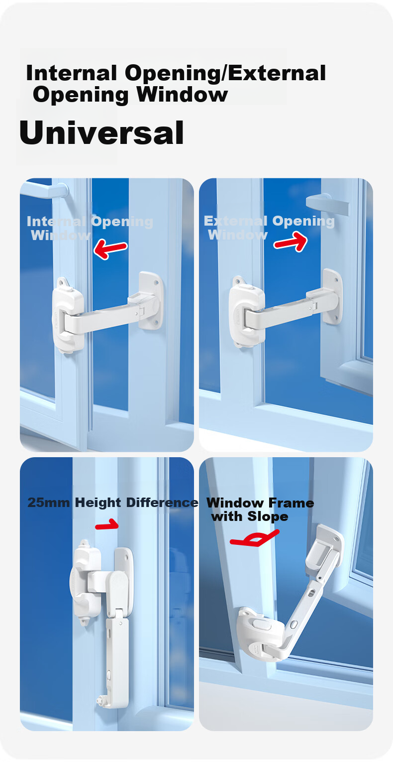 EUDEMON Child Door Stopper Lock Ventilation Anti-Close Door Anti-Pinch Pet Gap Door Stop Door Fixer 1 Piece 10
