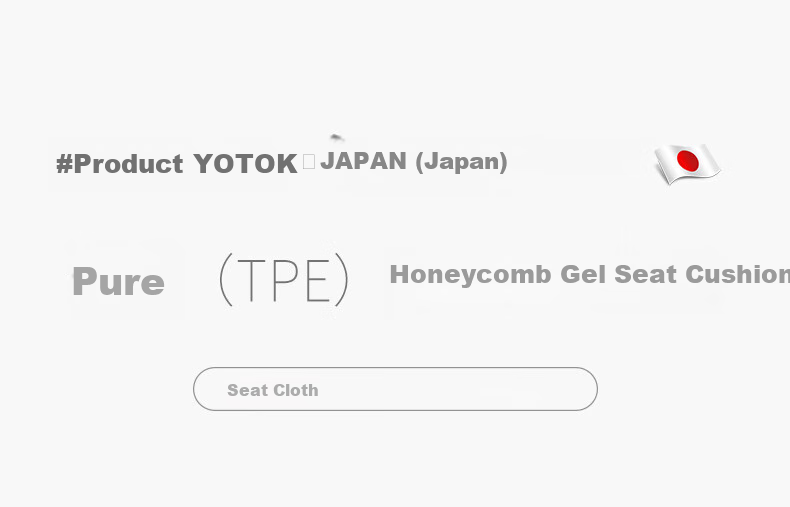 Youtengyouju YOTOK (Japan), Genuine Honeycomb Gel Seat Cushion, Summer Office Cooling Pad, Anti-Bottom Pain, Long-Sitting Butt Pad 1