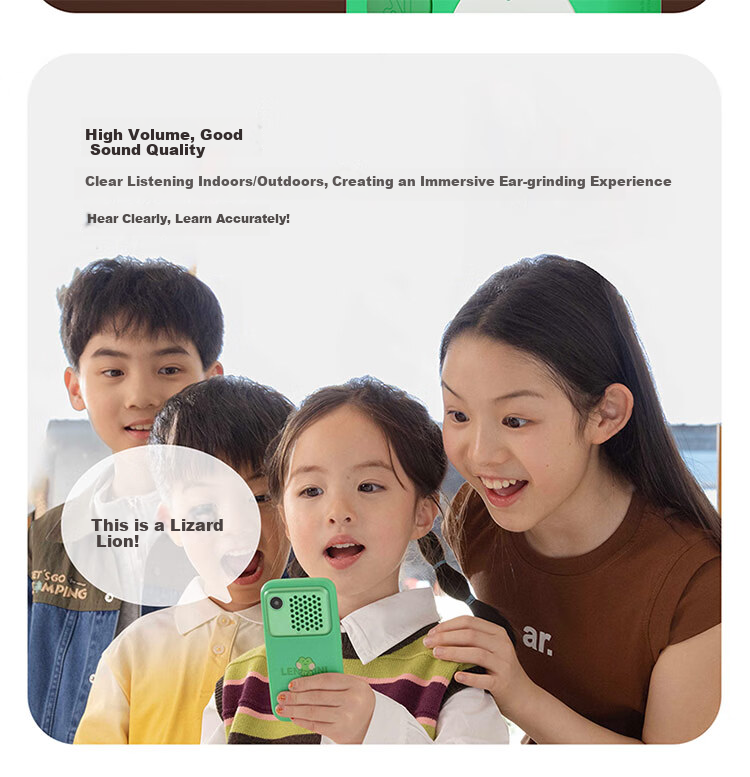 Tinglixiong T8 English Learning MP3 Player, Ear Training, Speaking Practice Companion, Portable Speaker, Repeater, Flashcard Machine, Vocabulary Device, Synchronized Textbook, Student-Specific Green 128GB 31