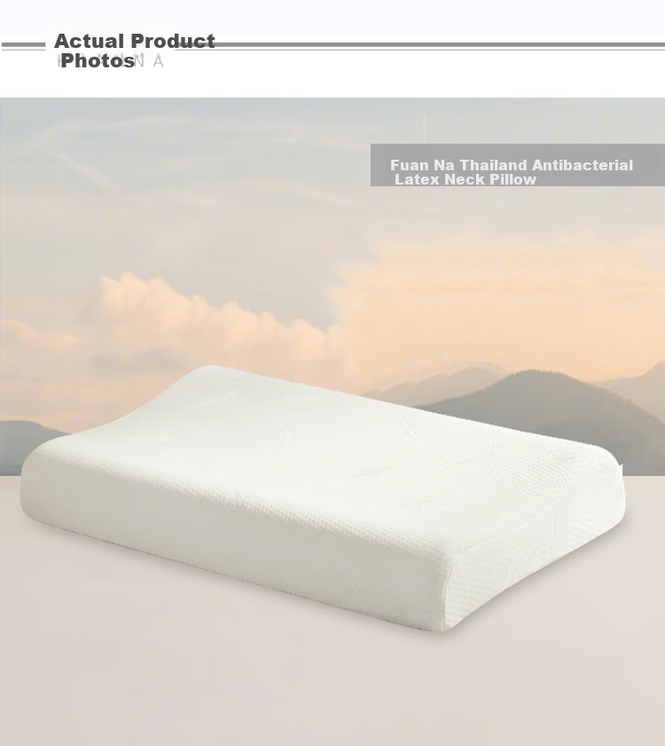 FUANNA Latex Pillow, Imported from Thailand, Deep Sleep Cervical Pillow, Set of Two, 56*34cm 6
