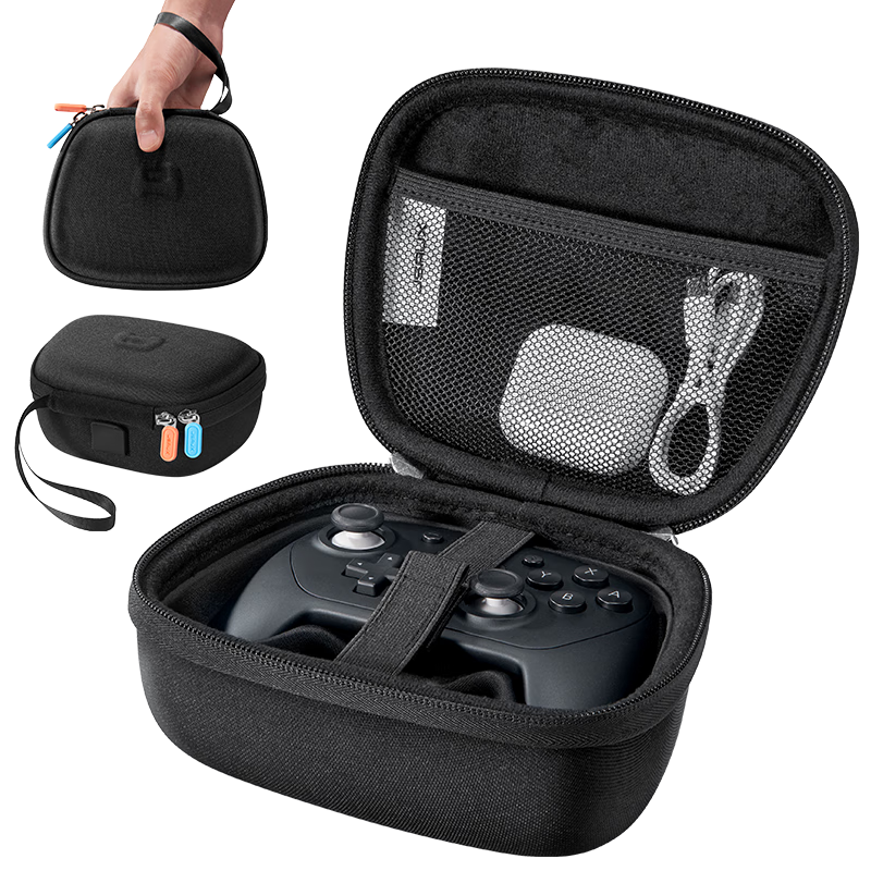 JSAUX SWITCH 2 Pro Controller Storage Bag Large Capacity Joystick Protective Case NS2 PRO Controller Bag Rechargeable with Wrist Strap