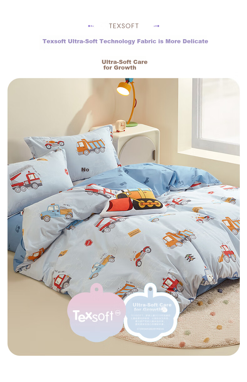 Luolaikids Three-Piece Set, Maternal And Infant Class A 100% Cotton Dormitory Single Bed Sheet Pure Cotton Duvet Cover Pillowcase, 150*215 4
