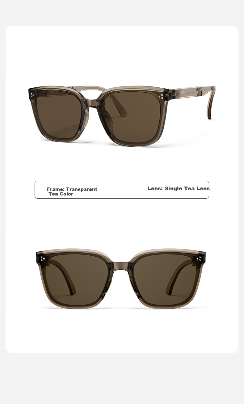 PARZIN Foldable Polarized Sunglasses for Women, Fan Chengcheng Style Lightweight Black Sunglasses UV Protection Driving Sunglasses for Men PZ91518 6