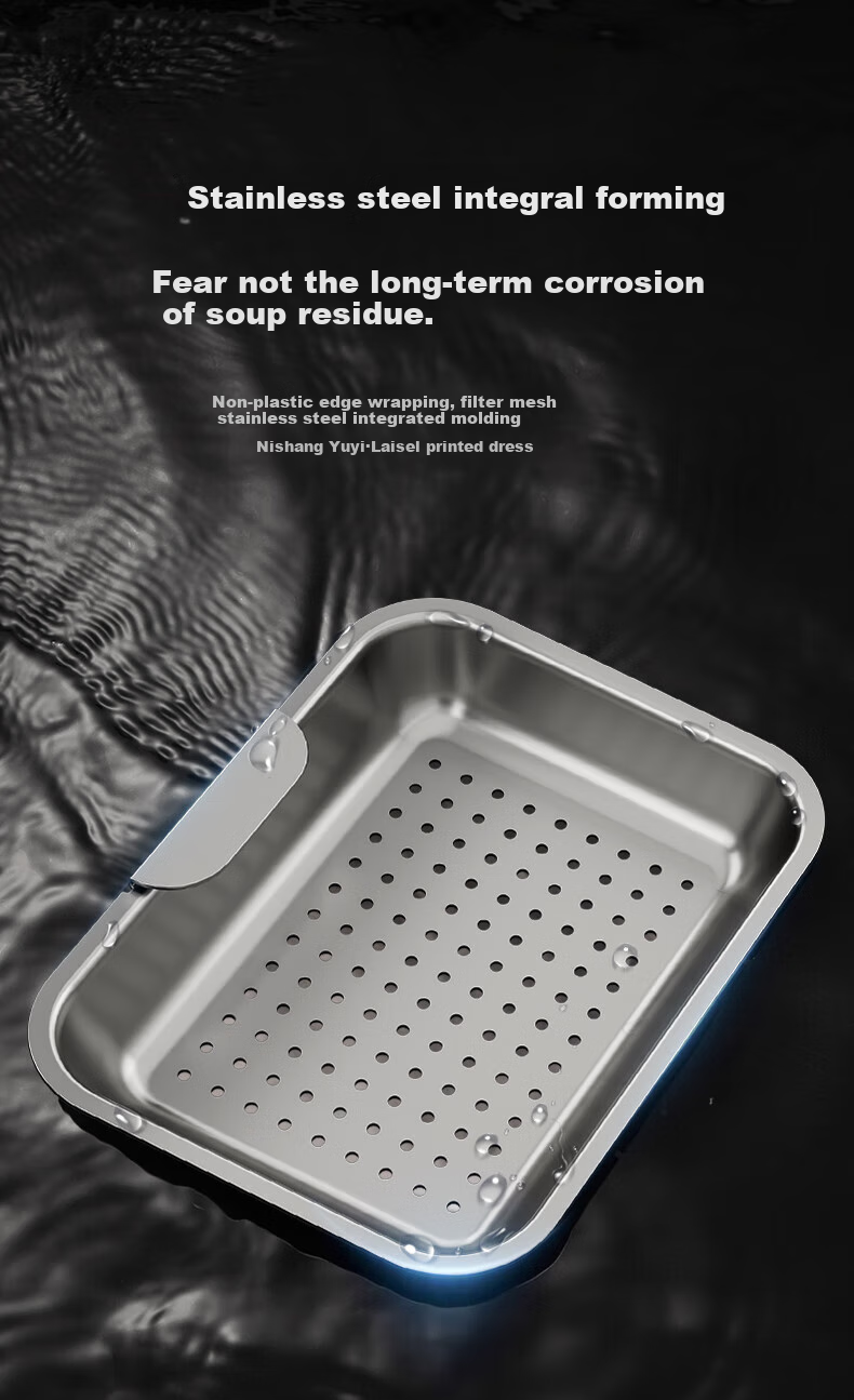 ARROW Kitchen Sink Gunmetal Gray Large Single Bowl, 304 Stainless Steel Vegetable Washing Basin, Dishwashing Sink, Integrated Basi 15