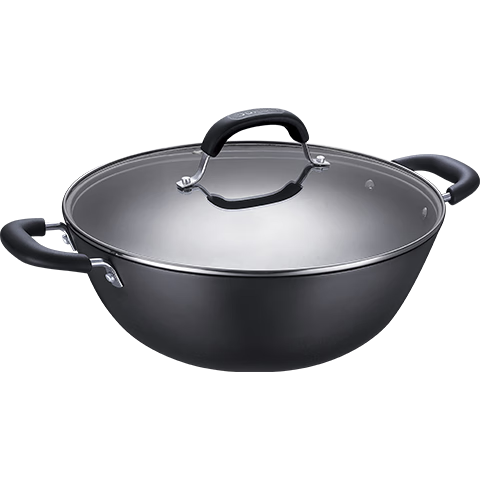 SUPOR Cast Iron Double-Handle Non-Coated Deep Wok 34CM Wear-Resistant Iron Pan Compatible with Gas And Induction Stoves FC34Y1