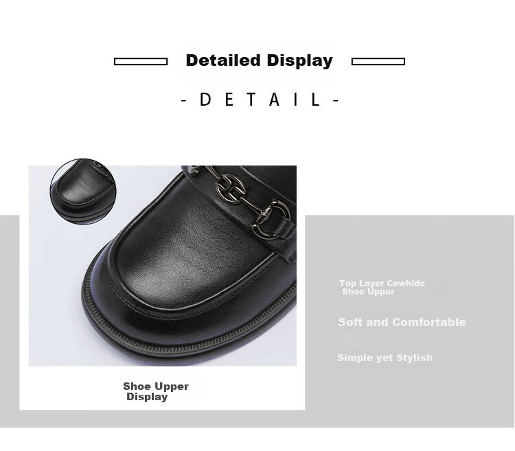 SPIDER KING Loafers for Women, Thick-Soled Horse Bit Buckle, Soft-Soled Casual Shoes, Slip-On, British Style Versatile Leather Shoes, Black, Size 36 8
