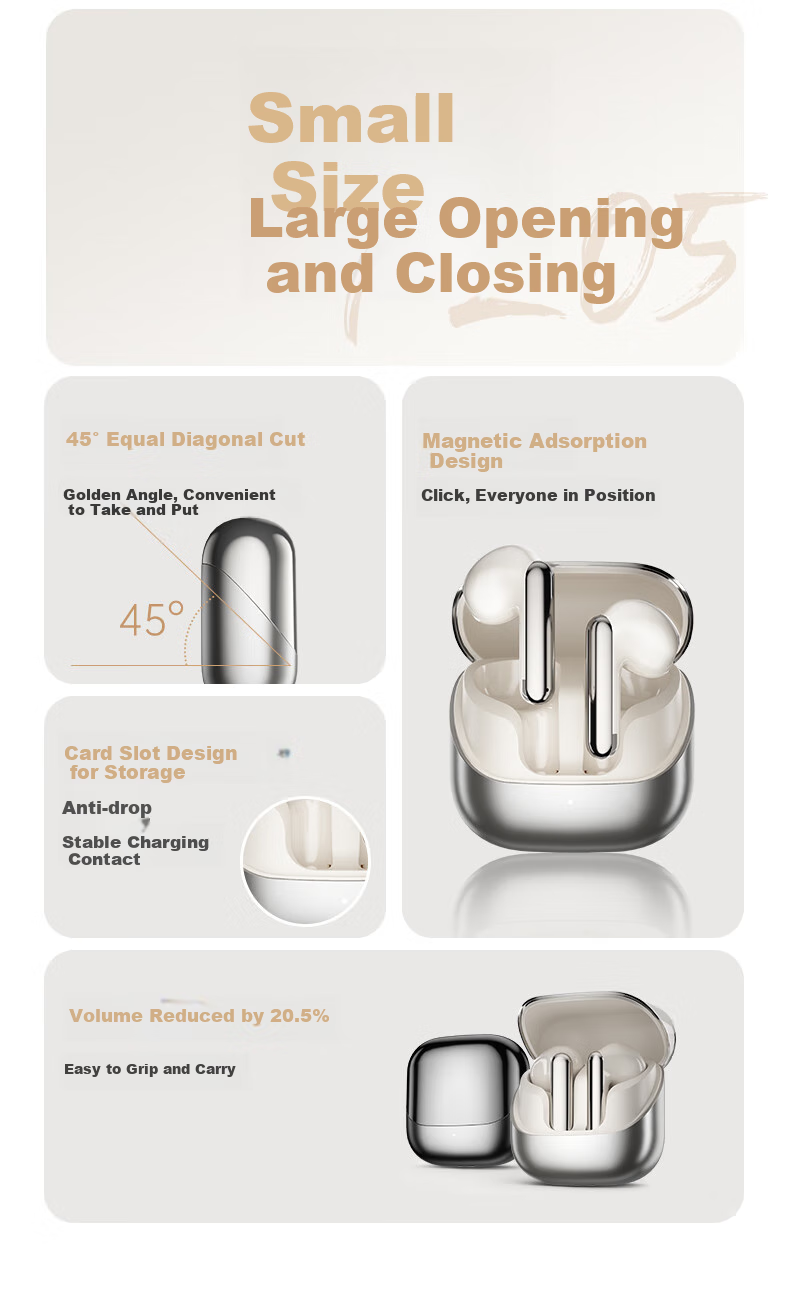 Viken [Hall of Fame Sound | Latest 2026 Model] Bluetooth Earphones, Semi-In Active Noise Cancellation, Wireless High-Quality Music, Ultra-Long Battery Life, Best-Seller Ranking, Compatible with Apple 20