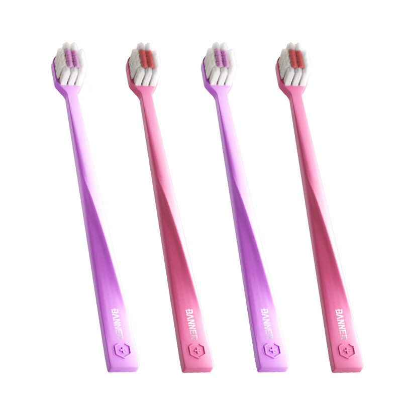 Зубная щетка BANNER Thin Soft Bristle, 4 шт., для чувствительных десен, мягкая