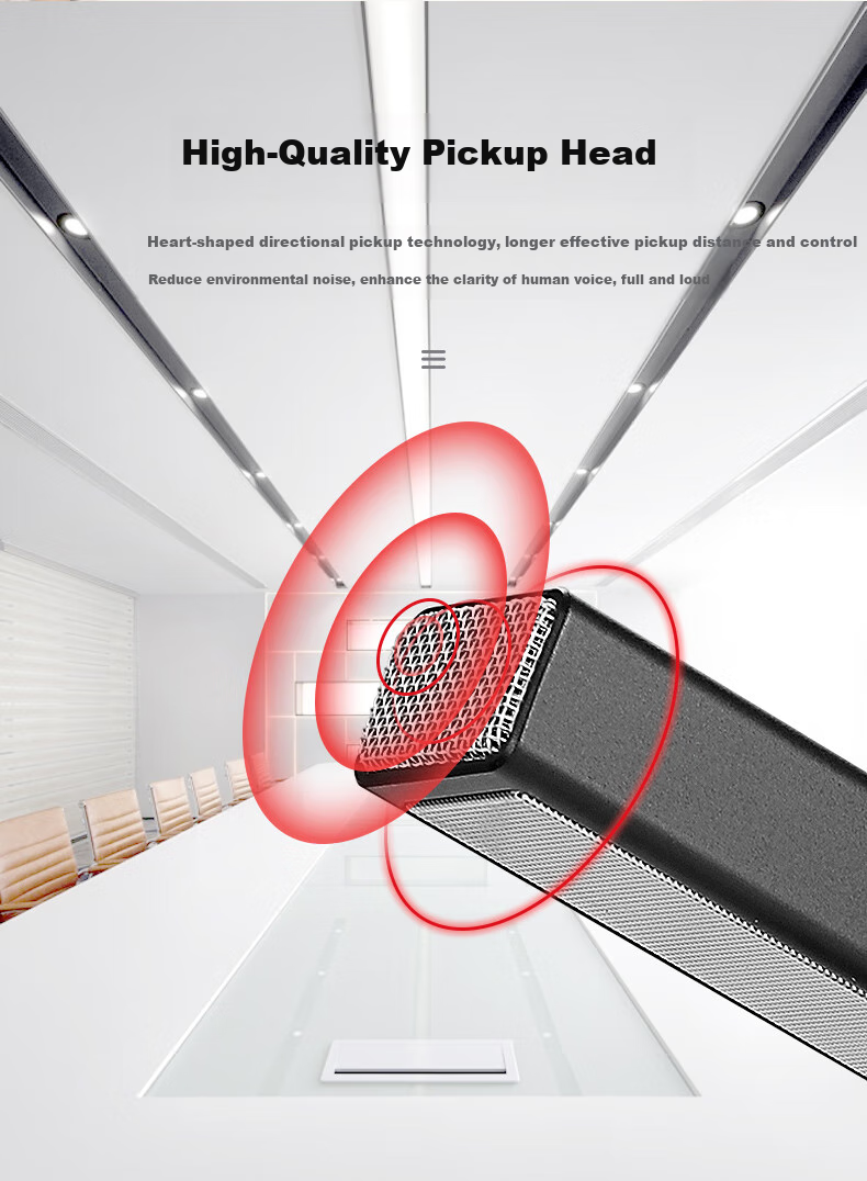 HIKVISION Conference One-To Wireless Microphone, Desktop Short-Boom Square Tube Microphone, Podium UHF High-Fidelity Anti-Interference Automatic Frequency Matching Anti-Howling Speech Training Broadcasting 7