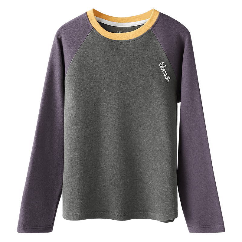 Hodo Thermal Underwear Top Double-Sided Fleece Antibacterial Mite-Resistant Comfortable Anti-Static Autumn Winter New Girls