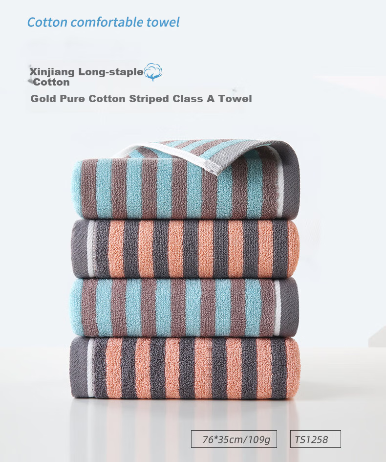 KING SHORE Pure Cotton Towels, 2-Pack, Extra Large And Thick, Soft And Highly Absorbent Sports Face Towels, Red/green, 76*35cm, 109g/piece 2