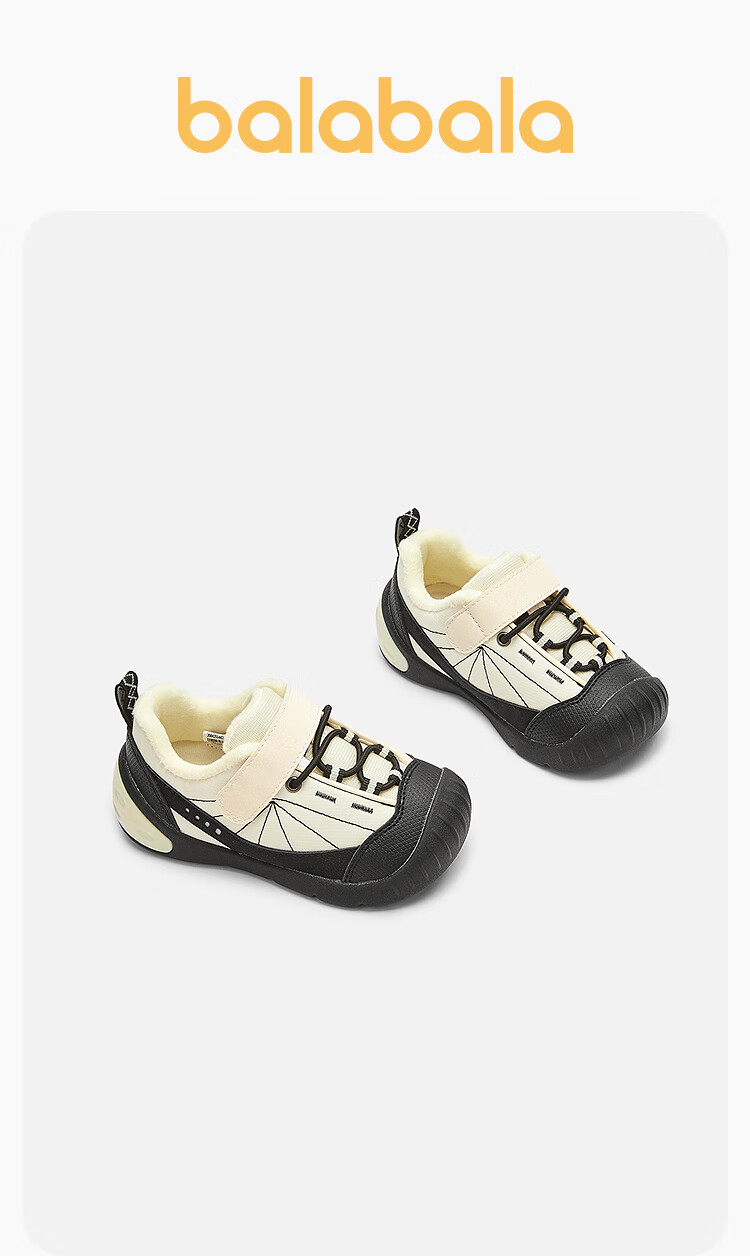 BALABALA Kids Toddler Walking Shoes Boys Girls Baby Shoes 2025 New Autumn Winter Outdoor Fleece Shoes 208425144212 3