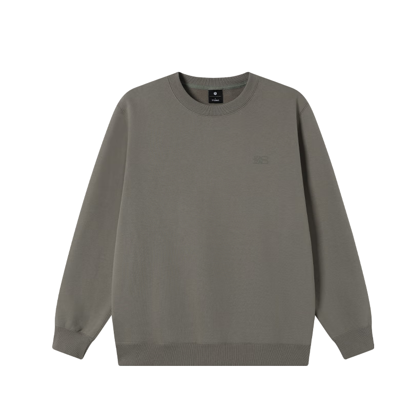 JD Original Fleece-Lined Sweatshirt for Men, Fall 2025 New Style, Thickened Warm Loose-Fitting Versatile Couple's T-Shirt, Khaki Green, L