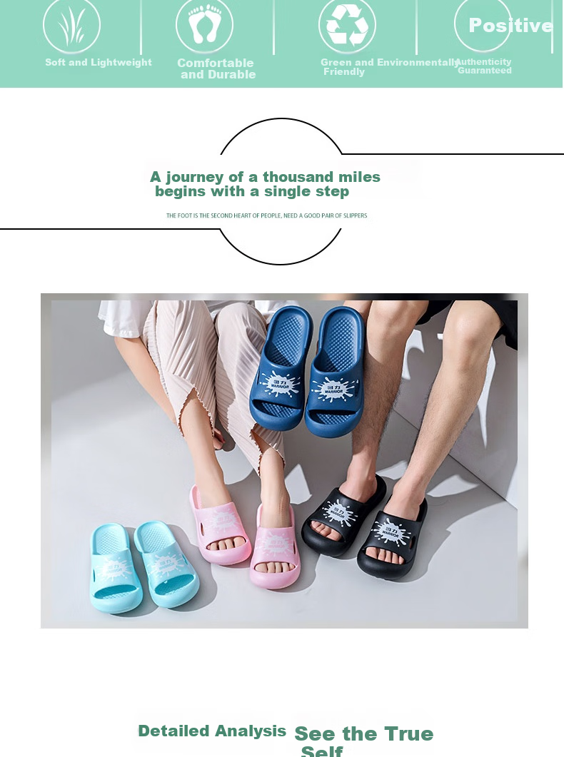 Huili Milk Pure Color Trendy Slippers, Indoor And Outdoor Bathroom Fashionable Thick Soft Sole Beach Sandals, Men's HL01561, Black, Size 44 2