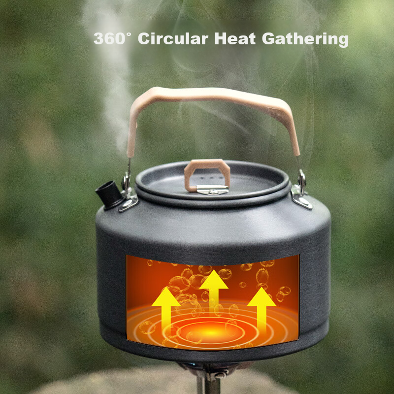 FIRE-MAPLE T4 Teapot Special Edition Single Pot for Outdoor Camping, Wood-Fired Tea Brewing Pot, Coffee Brewing Equipment (1.3L)