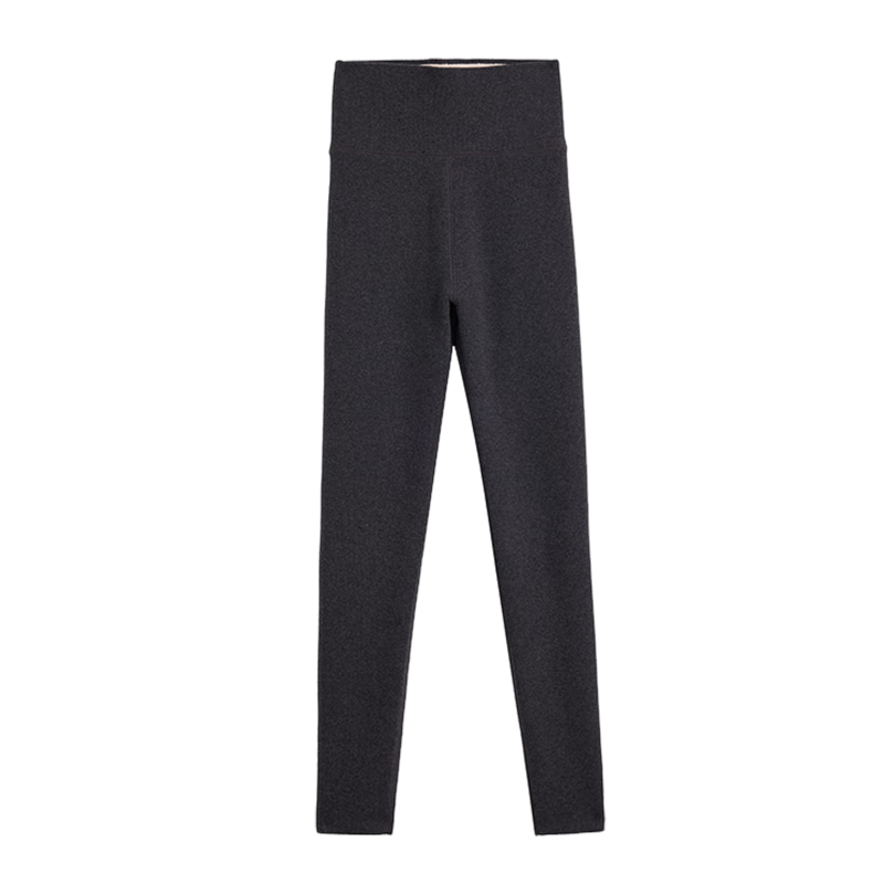 Free Style Women's High-Waist Lamb Fleece Thermal Pants Cotton Ribbed Thickened Autumn Winter Fleece-Lined Leggings Outerwear