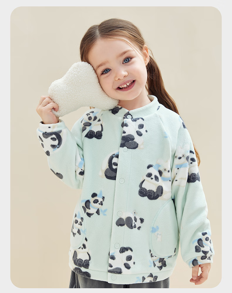 Babycare Children's Jacket, Baby Coat with Fleece Lining, Autumn And Winter Warmth, Feierdao Little Bear Blue, Size 100 12