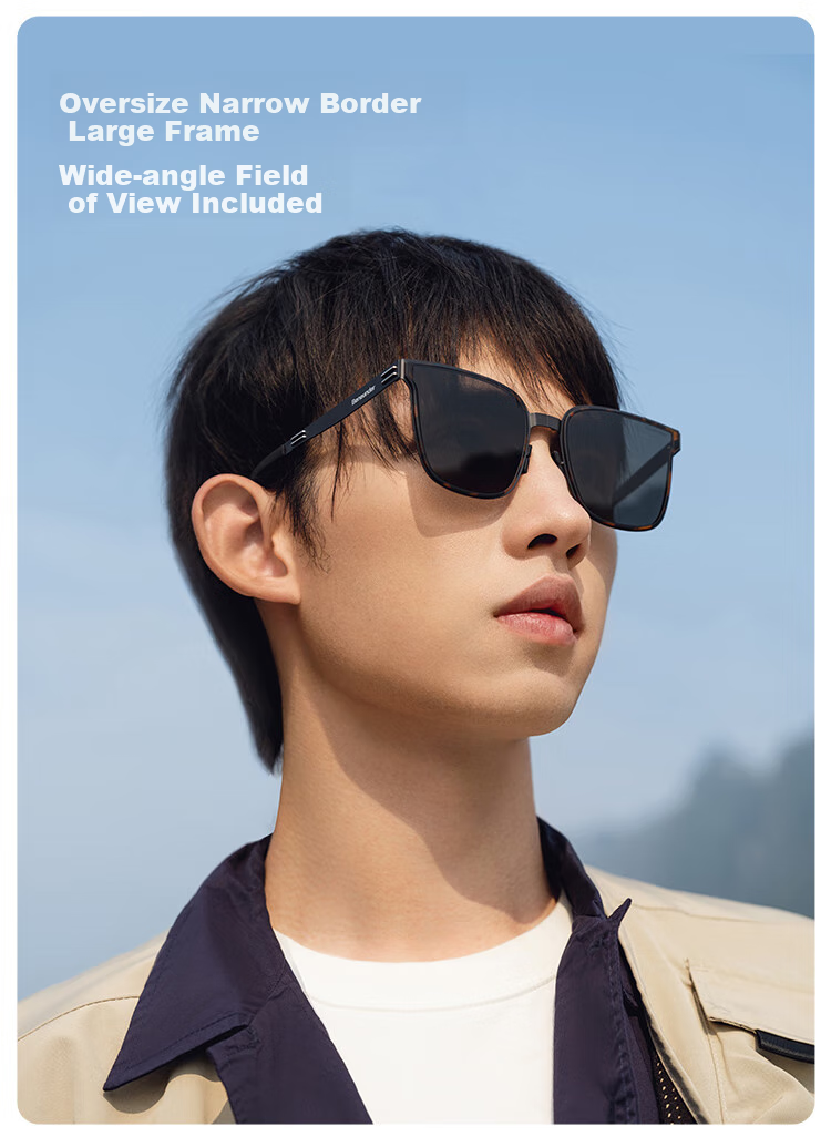 Beneunder Men's Ultra-Light Foldable Sunglasses for Driving, Fishing, and Travel, Card-Thin Design FD010 5