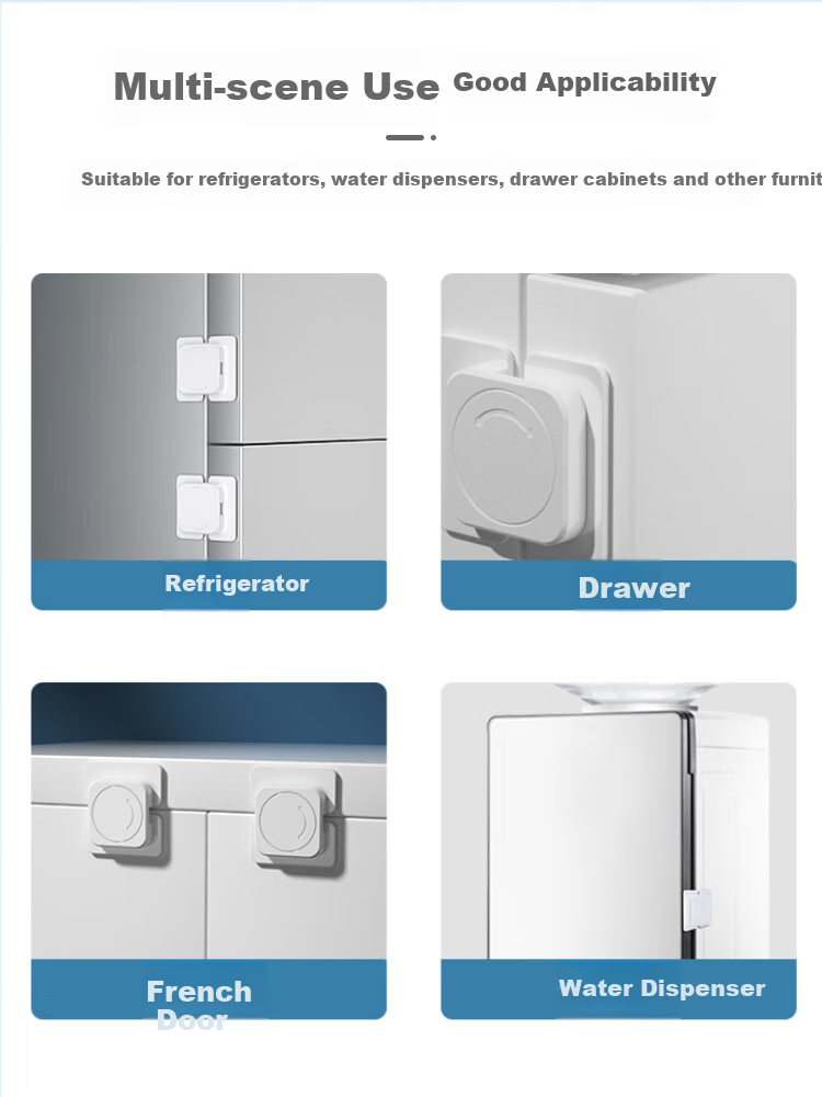9I9 Baby Anti-Drawer Lock Cabinet Door Lock Refrigerator Lock Child Safety Lock Door Cabinet Lock, 5-Pack A4 8