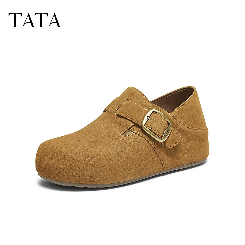 Женские туфли TATA, стиль Birkenstock, модные повседневные, коричневые, размер 37