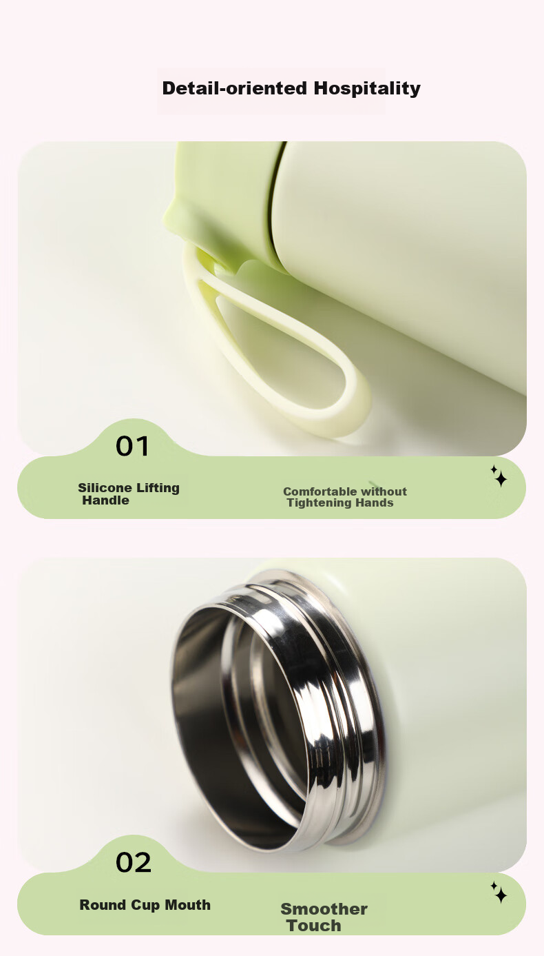 Fuguang Xinran Series, Insulated Mug, 316 Stainless Steel Water Bottle, Student Thermos Cup, Portable Tea Infuser Mug for Men And Women, Outdoor Use 11
