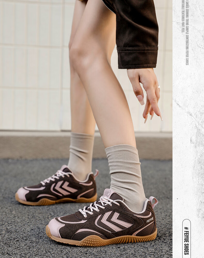 Feiyue Women's German Training Shoes 2026 Spring New Casual Sports Sneakers for Women Gray White Black Size 35 17