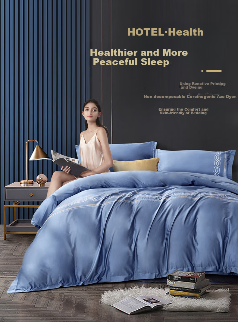 FUANNA HOTEL Series Four-Piece Set, 60S Long-Staple Cotton, Pure Cotton Sateen Hotel Set, 1.5-Meter Bed, 203*229cm 9