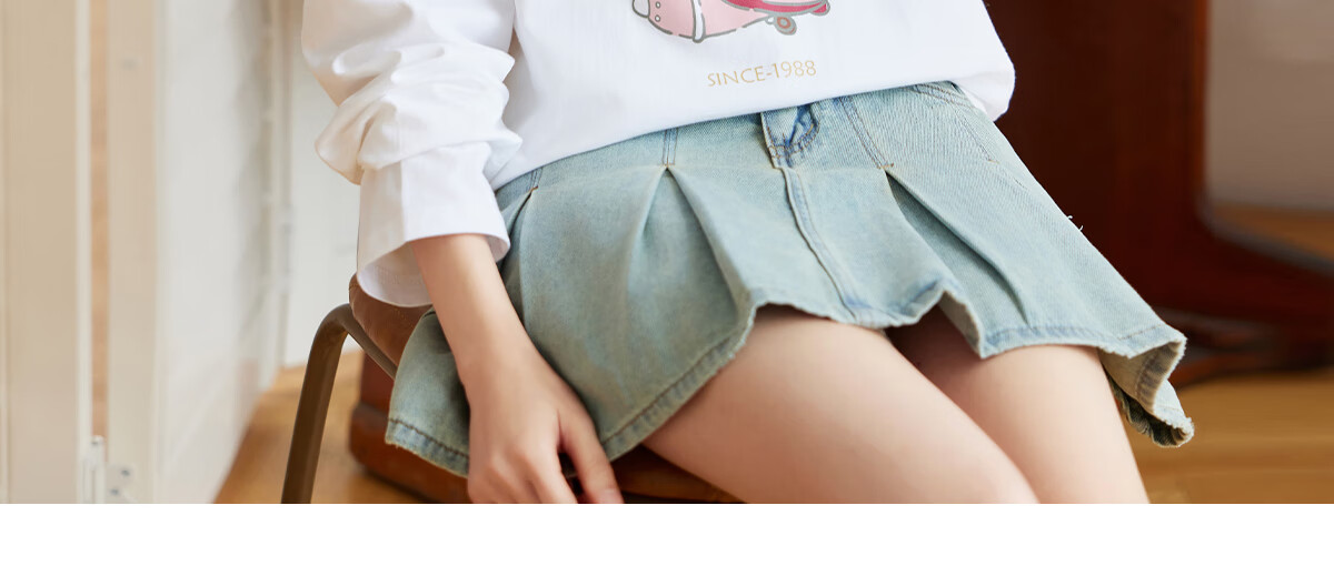 Halo Queen Women's Summer Short-Sleeve Round Neck T-Shirt, Cute Rabbit Print T-Shirt, Loose-Fitting Slimming Top, Women's H143T1417 55