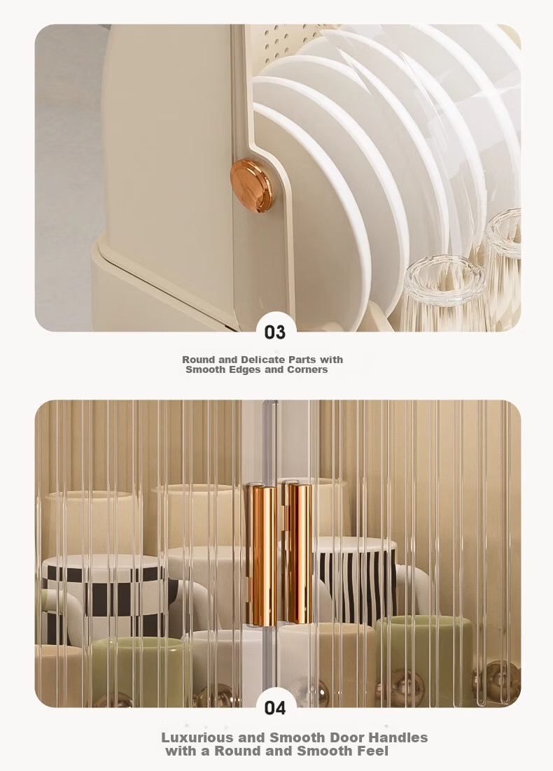 PINYU Kitchen Bowl Rack, Chopstick Storage Box, Household with Lid, Utensil Organizer, Dish Drainer, Plastic Bowl Cabinet 27
