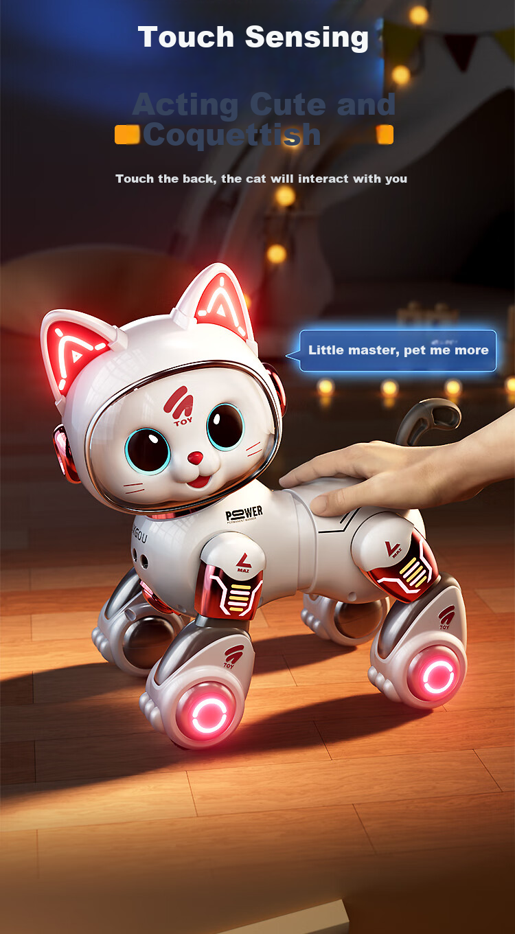 AoZhiJia Remote Control Robot Car Toy for Boys Aged 3-6 Birthday Gift Intelligent AI Robot Cat 9