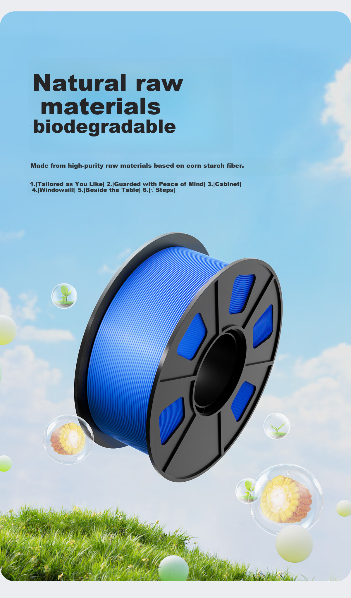 Kaimaier PLA 3D Printing Filament, 1.75mm, 1kg, Compatible with Tuozhu A1 P1 Series/Inventor/Alucore, Beginner-Friendly, Easy to Print, Black 2