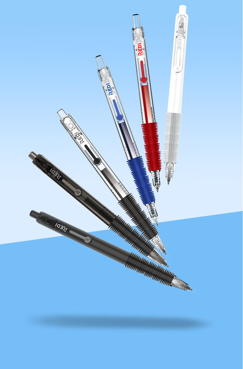 Lepusen Lewei Click Gel Pen 662 Black 0.5mm Large Capacity Retractable Pen Student Exam Writing Pen Daily Study Model 662-6 4
