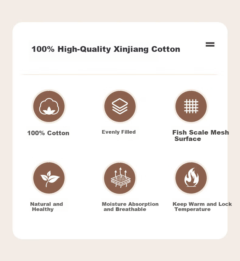 Sushidai Cotton Mattress, 100% Xinjiang Cotton Mattress Pad, Quilt, Cotton Wadding, Bedding, Winter Bedding, 1.8x2 Meters 2
