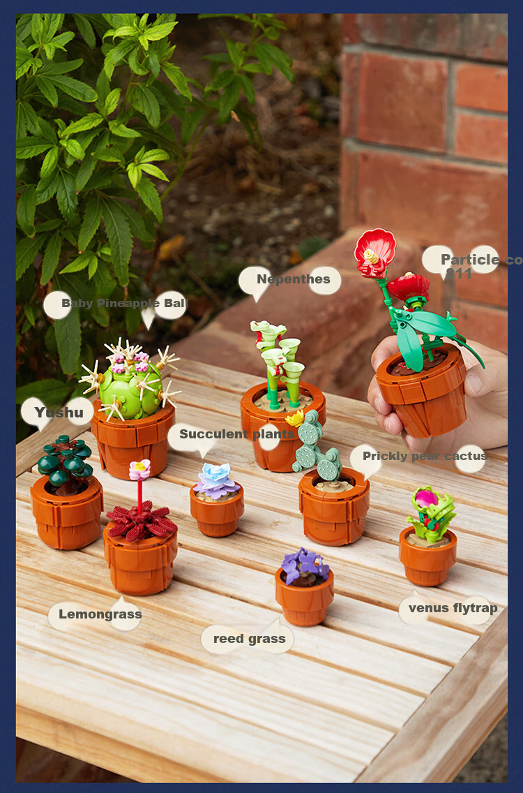LEGO Building Blocks 10329, Mini Potted Plant Toy for Boys And Girls, Birthday Gift, Home Decor Ornament 7