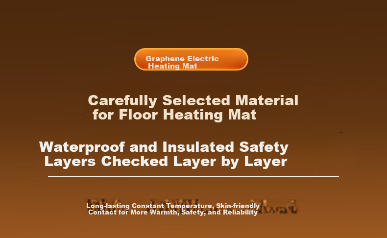CHIGO Underfloor Heating Mat, Carbon Crystal Electric Heating Carpet, Automatic Power-Off, for Home Living Room Use, Floor Mat [50x150cm] 9