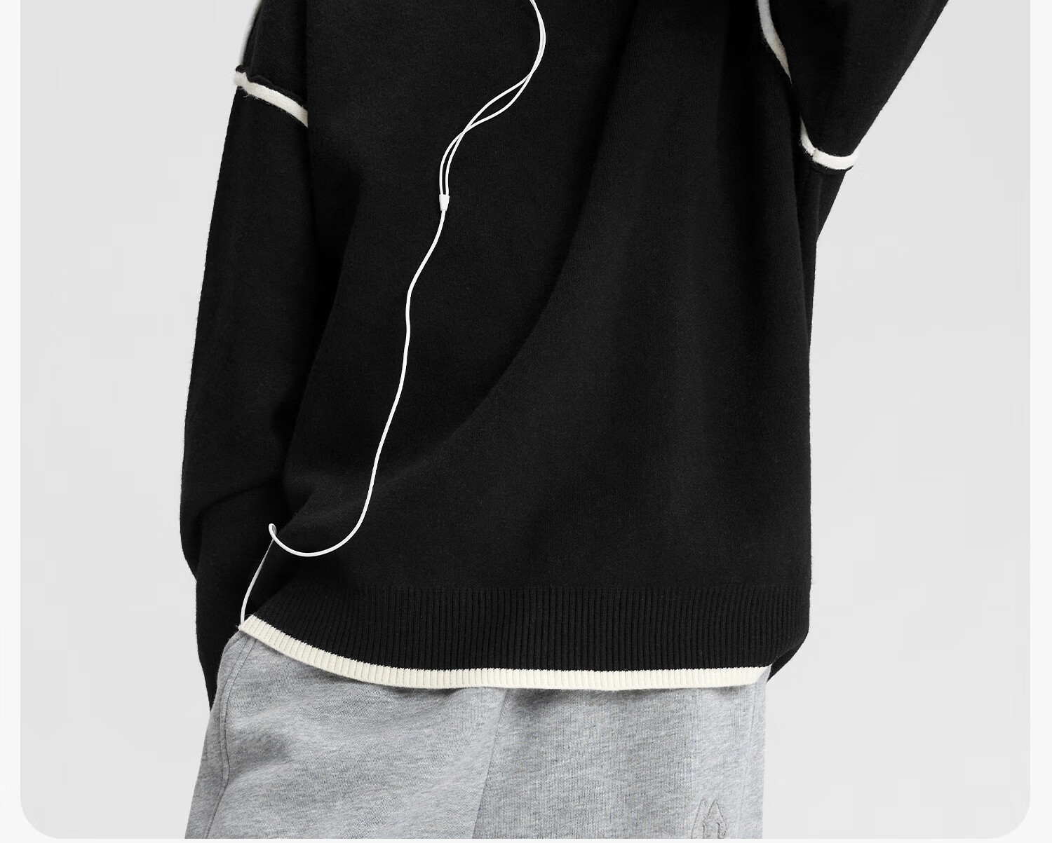 Zuo Xi Boys Sweater Winter 2025 New Children's Pullover Knitwear Imitation Cashmere Black 140cm 1