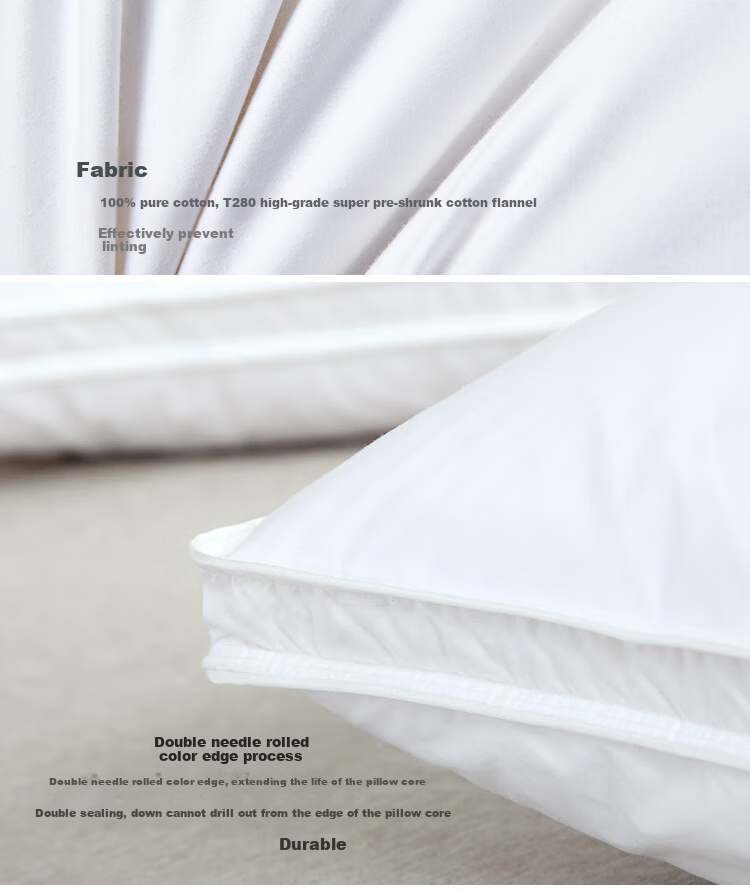 Downia Australian Pillow, Five-Star Hotel Upgraded Version, 95% White Goose Down Pillow Core, 48*74CM 17
