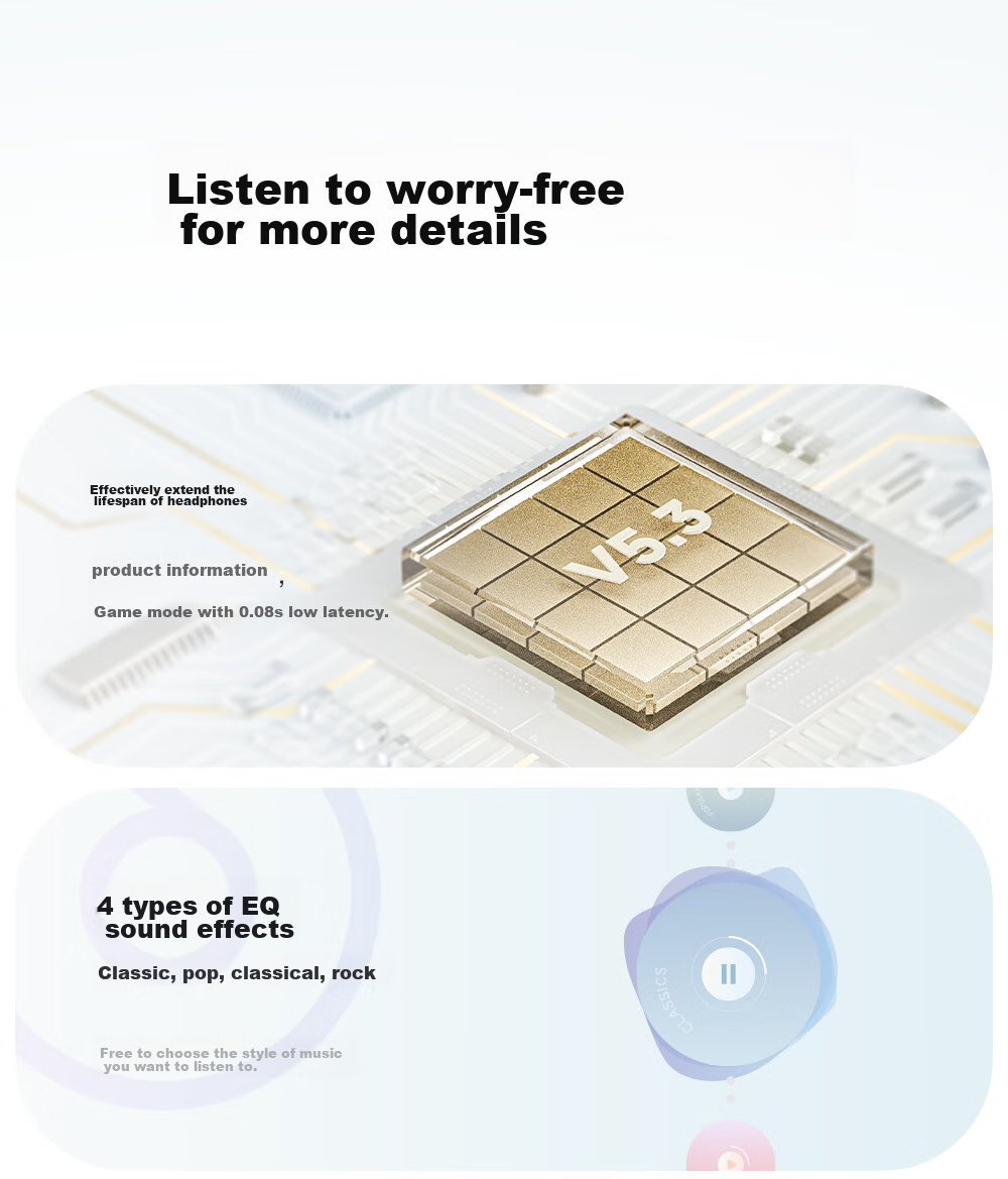 Manbuzhehuazai Magic ANC True Wireless Bluetooth Earphones, Semi-In Active Noise Cancellation, 30-Hour Battery Life, Dual Device Connection, Compatible with Apple, Huawei, Xiaomi, Bean Gree 19