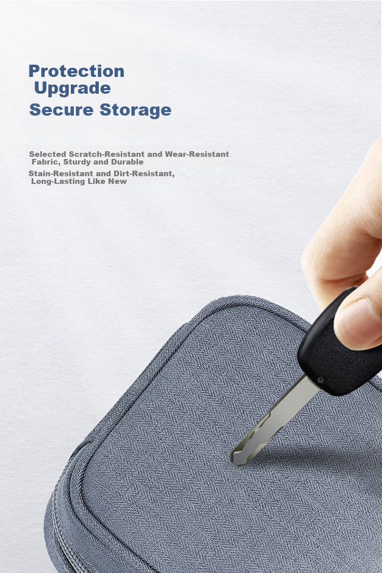 Biyoumei Digital Storage Bag Cable Volcano Storage Bag USB Flash Drive Power Bank Electronic Device Protective Case Power Adapter Accessories Portable Small Gray 5