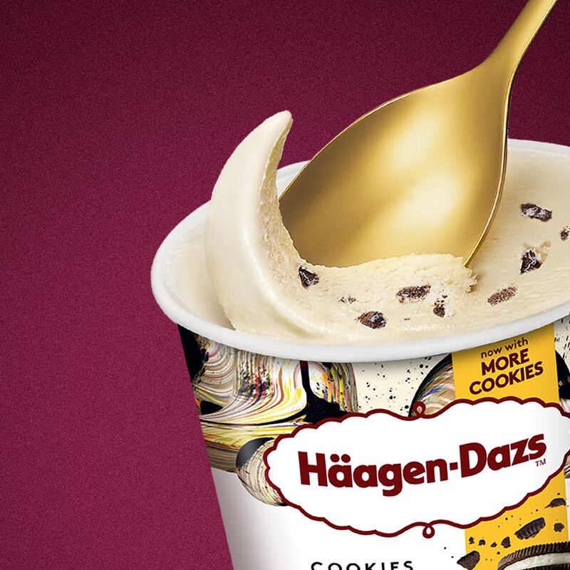 哈根达斯（Haagen-Dazs）经典曲奇香奶口味冰淇淋 100ml/杯 雪糕