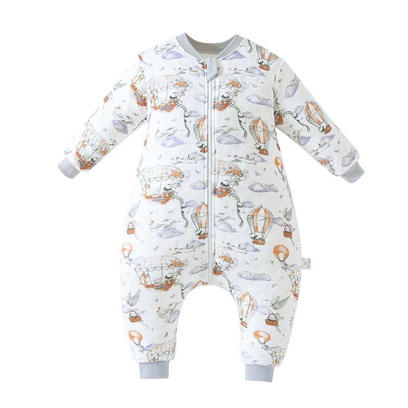 Nanjiren Baby Sleeping Bag, Spring And Summer Bamboo Air Cotton, Children's Anti-Kick Blanket, Sleepwear, Baby Air Conditioning Split-Leg Sleeping Bag, Size 100