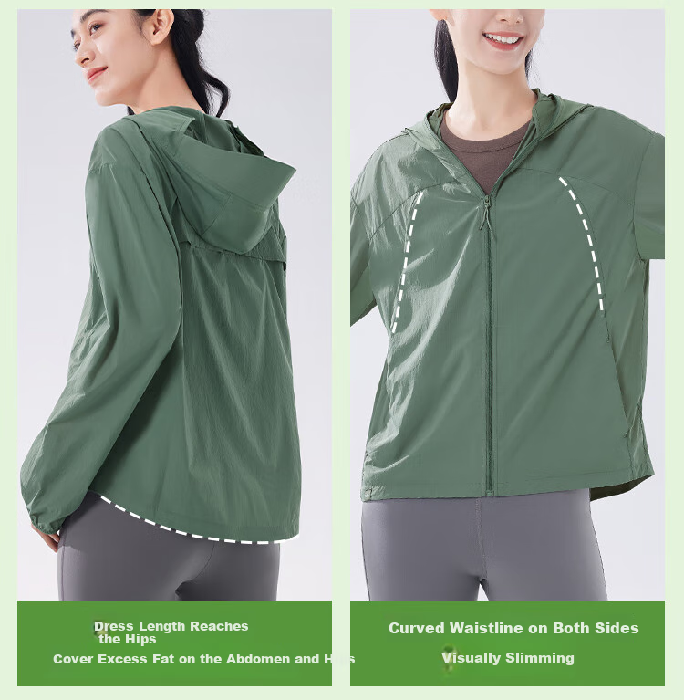 Beneunder Women's Lightweight Water-Repellent Portable Breathable UV Protection Sunscreen Jacket TS402 Cream White L 16