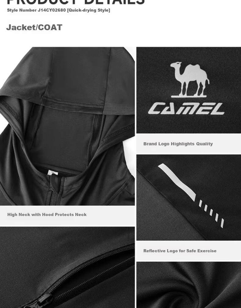 CAMEL Men's Sports Workout Set, Five-Piece New Long Sleeve And Pants Quick-Dry Running Basketball Training Sportswear 18