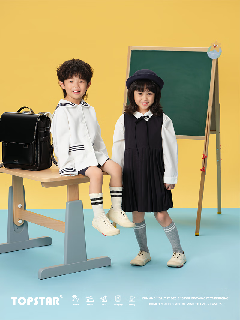 TOPSTAR Kids Canvas Shoes 26 Spring New Girls Kindergarten Indoor Shoes Boys White Soft Sole Sneakers Beige 27 15