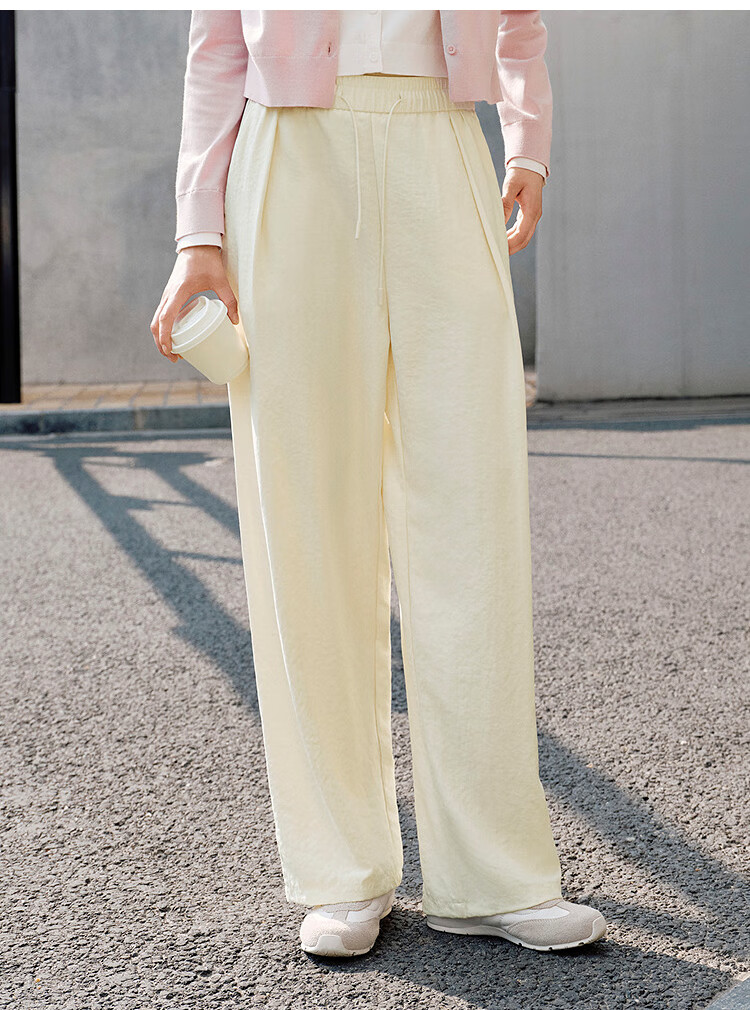 Semir Casual Pants for Women, High-Quality Mousse Trousers, Relaxed Draping, Autumn Loose-Fitting Soft Textured Wide-Leg Pants 107524127005 13