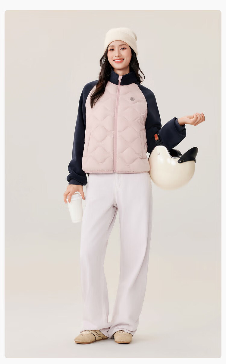 Snow Flying 2025 Autumn New Women's Gourd Pattern Patchwork Lightweight Down Jacket Fashion Versatile Casual Outdoor Coat 8