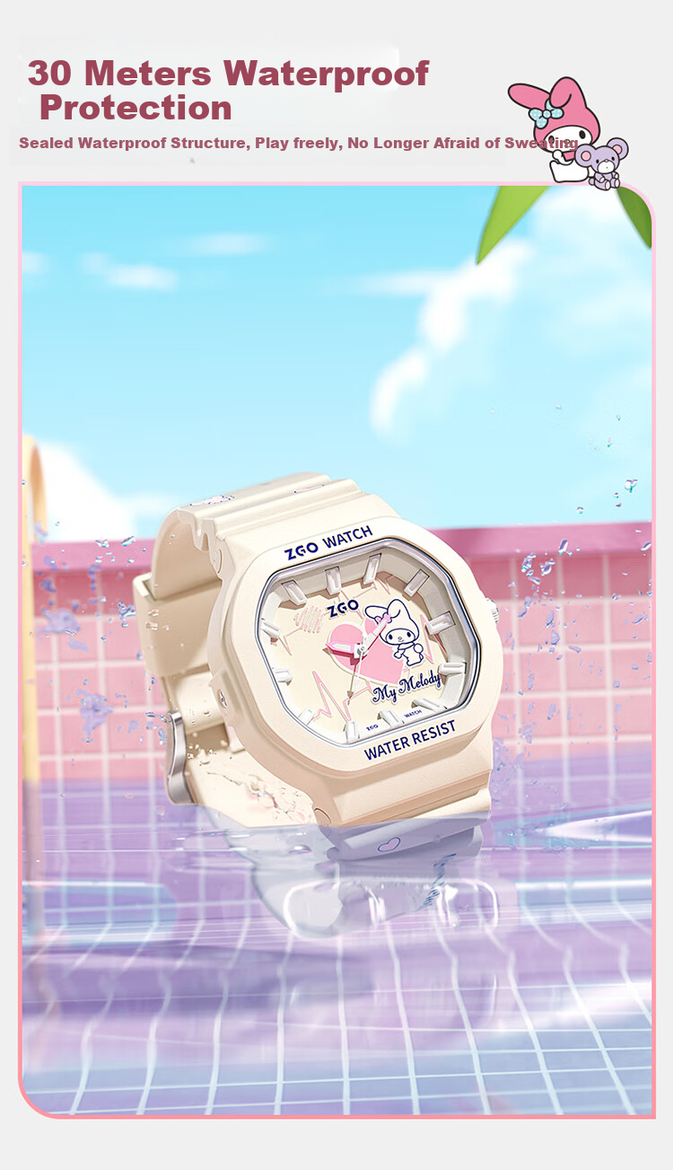 ZGO Sanrio Children's Watch, Only Time-Telling, Girls' Student Watch, High School And Middle School Students, Stylish Quartz Watch for Wome 5