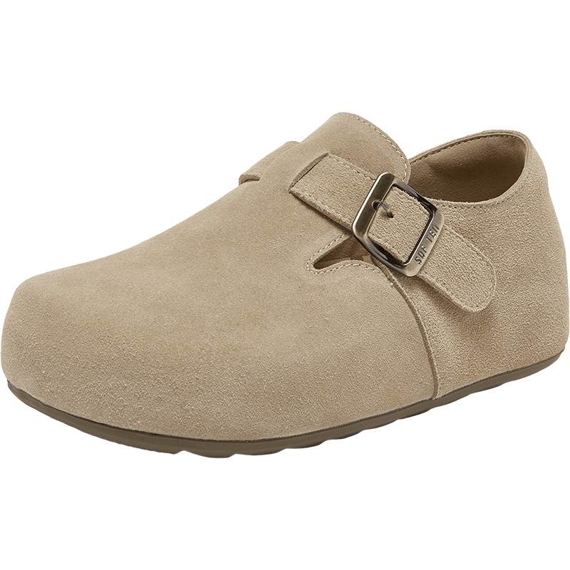 BASTO 26 Spring Thick Sole Birkenstock Casual Slip-On Women's Loafers D3787AM6 Apricot Size 35