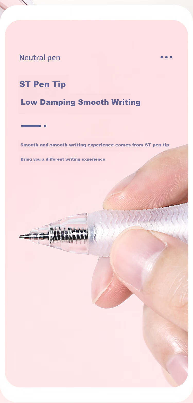 GuangBo & Sanrio Retractable Gel Pen, Stylish Cute ST Tip Exam Pen 0.5mm for Students Black Ink Pen 3-Pack Random KT82172-3 4
