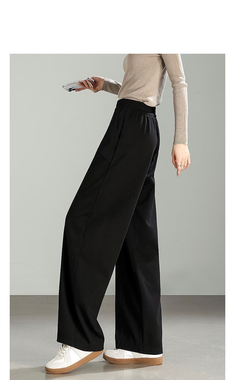 Demana [Rescue for Thick Legs] Autumn Simple Style Pineapple Pattern Curved Blade Loose Fit Slimming Sweatpants Women's Casual Pants 2